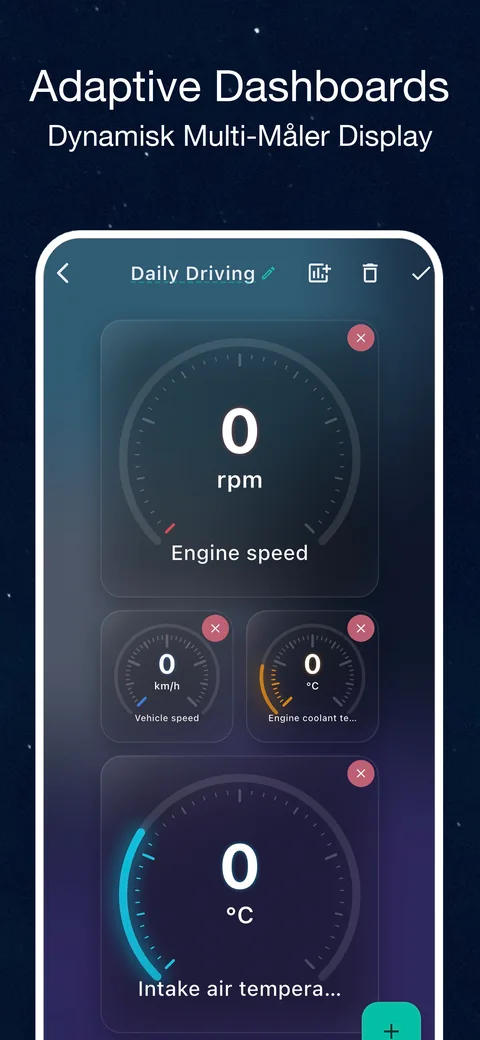 Eksempel på OBD CAN-grænseflade: Opsæt et OBD2-instrumentbræt med livedata