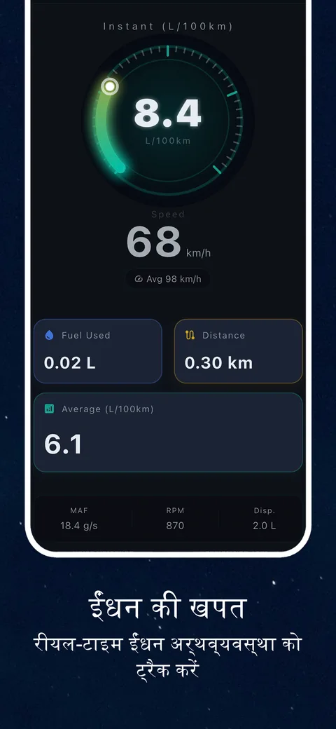 OBD CAN इंटरफ़ेस उदाहरण: OBD2 डेटा से ईंधन खपत ट्रैक करें